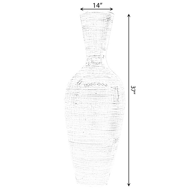 Dakota Fields Claxton Handmade Wood Floor Vase & Reviews Wayfair